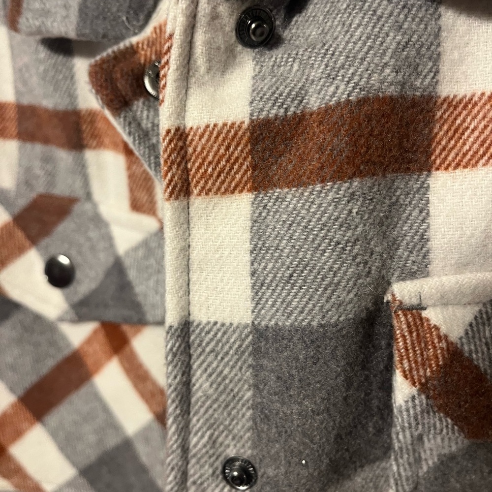 NWT women's tops HFX Plaid Button-Up shirt Jacket size large - Picture 3 of 10